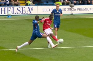alt="Nottingham Forest leading Chelsea 1-0 at Stamford Bridge during the 2025/26 Premier League season"