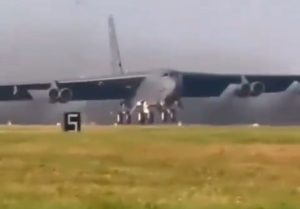 B-52H Stratofortress takeoff at Edwards Air Force Base moments before fatal crash